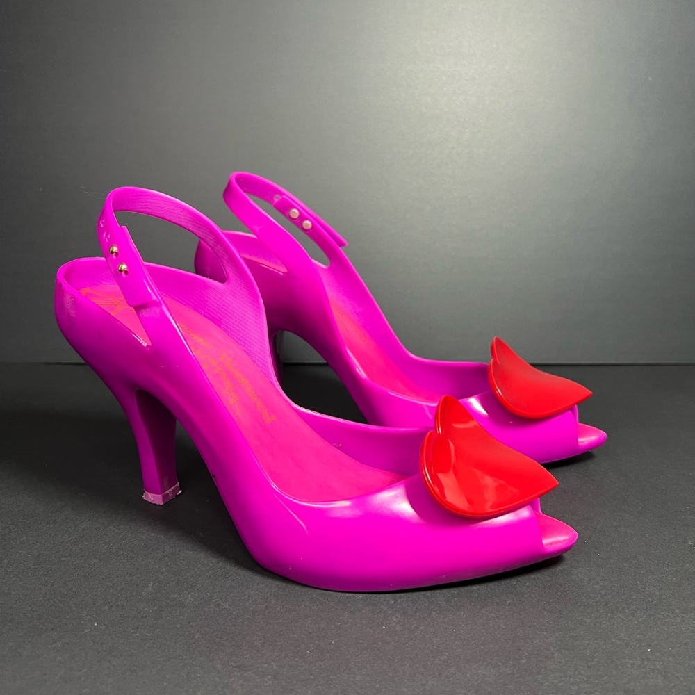 Vivienne Westwood x Melissa Anglomania Jelly Heart Heels